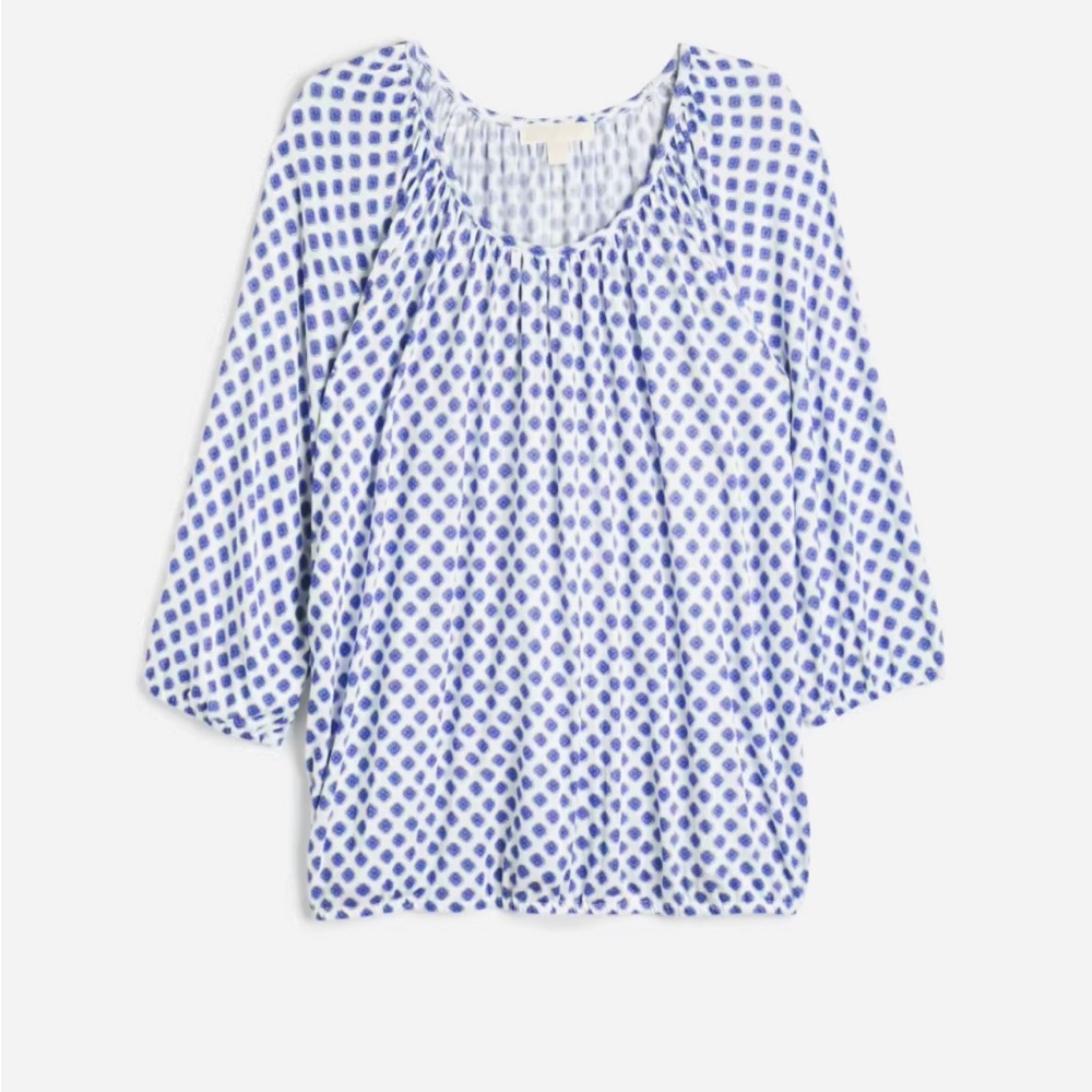 Women’s Size 1X MICHAEL Michael Kors Peasant Knit Top White